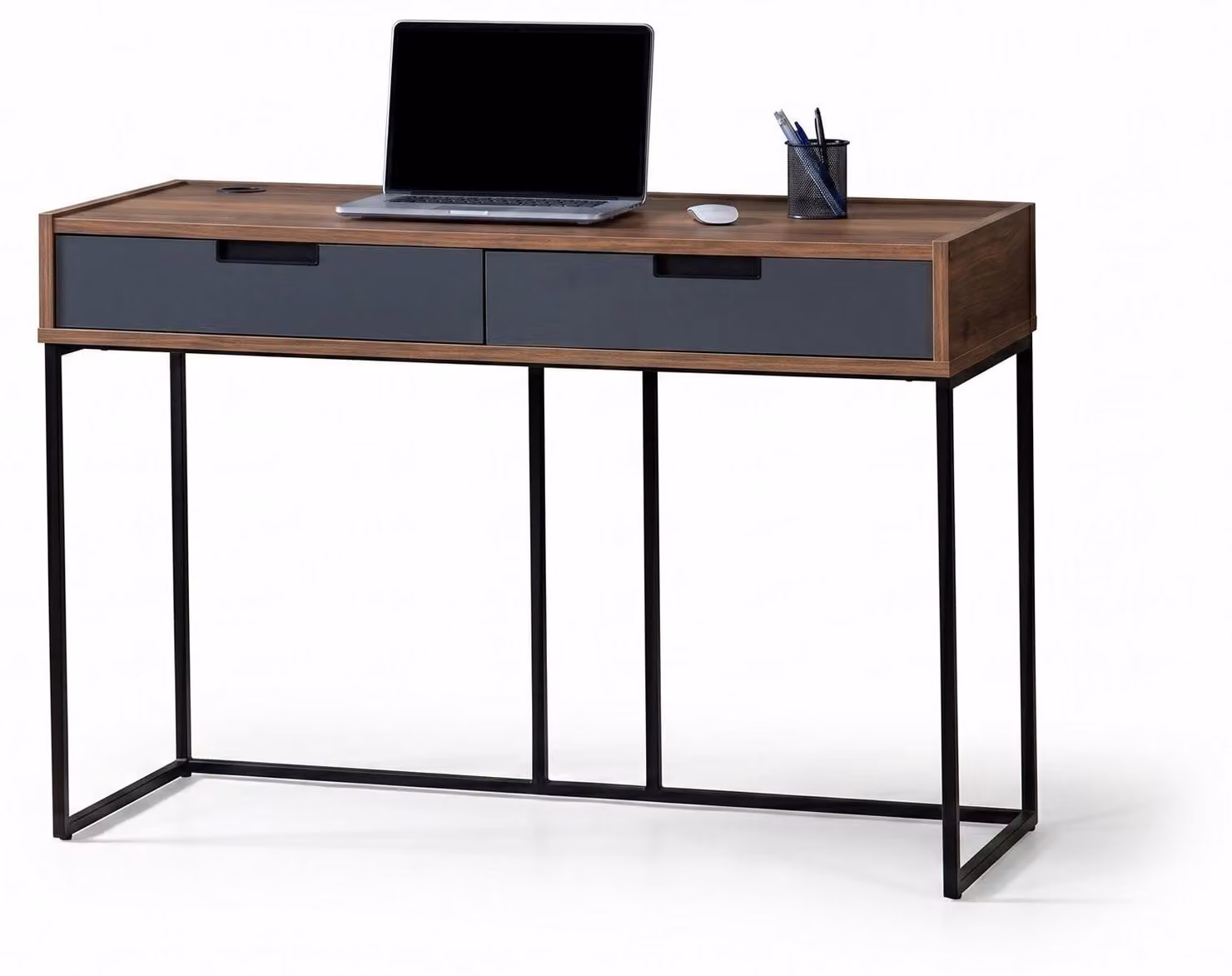 Scrivania Elegante per Bambini, Grigio e Marrone, Stile Loft, Moderna