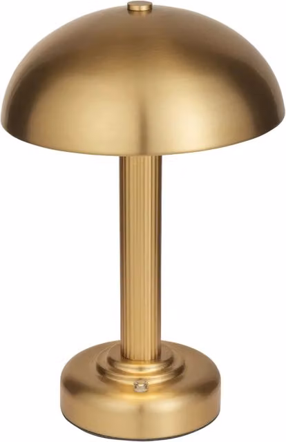 Lampada da tavolo LED Bridport Endon in ottone, ricaricabile e dimmabile con controllo touch, colore oro/ottone
