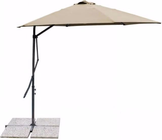 Ombrellone a braccio Cosma Zenith beige in poliestere e acciaio L: 300 cm, P: 200 cm, H: 190 cm
