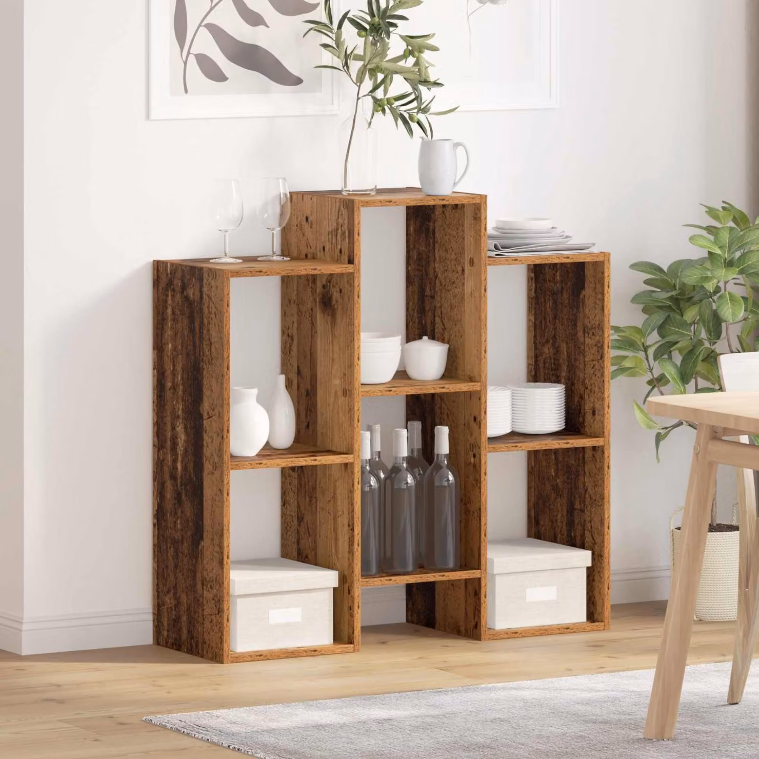 Credenza moderna vidaXL in legno color marrone L 90 x P 30 x H 90 cm