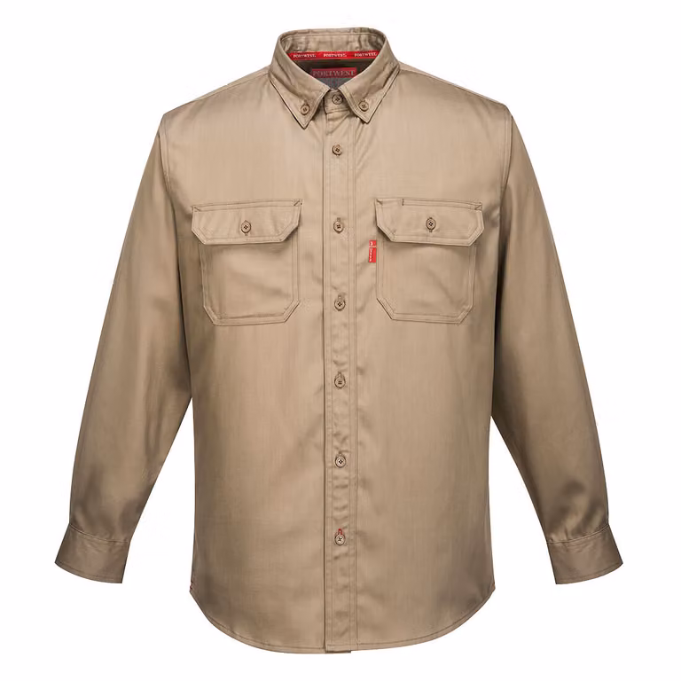 Portwest FR89 Bizflame 88/12 Hemd Khaki Gr. XXXL