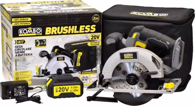Sega circolare brushless Kombo ricaricabile da 165 mm colore nero – 1