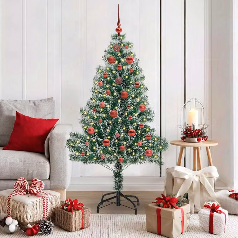 Maison Exclusive - Albero di Natale artificiale, ricoperto di neve, con luci LED, altezza 150 cm