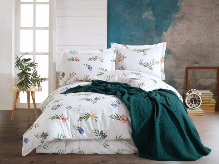 L'Essentiel Linge de Maison, Crips- TRF1225, Bianco, Copriletti, 100% cotone ranforce