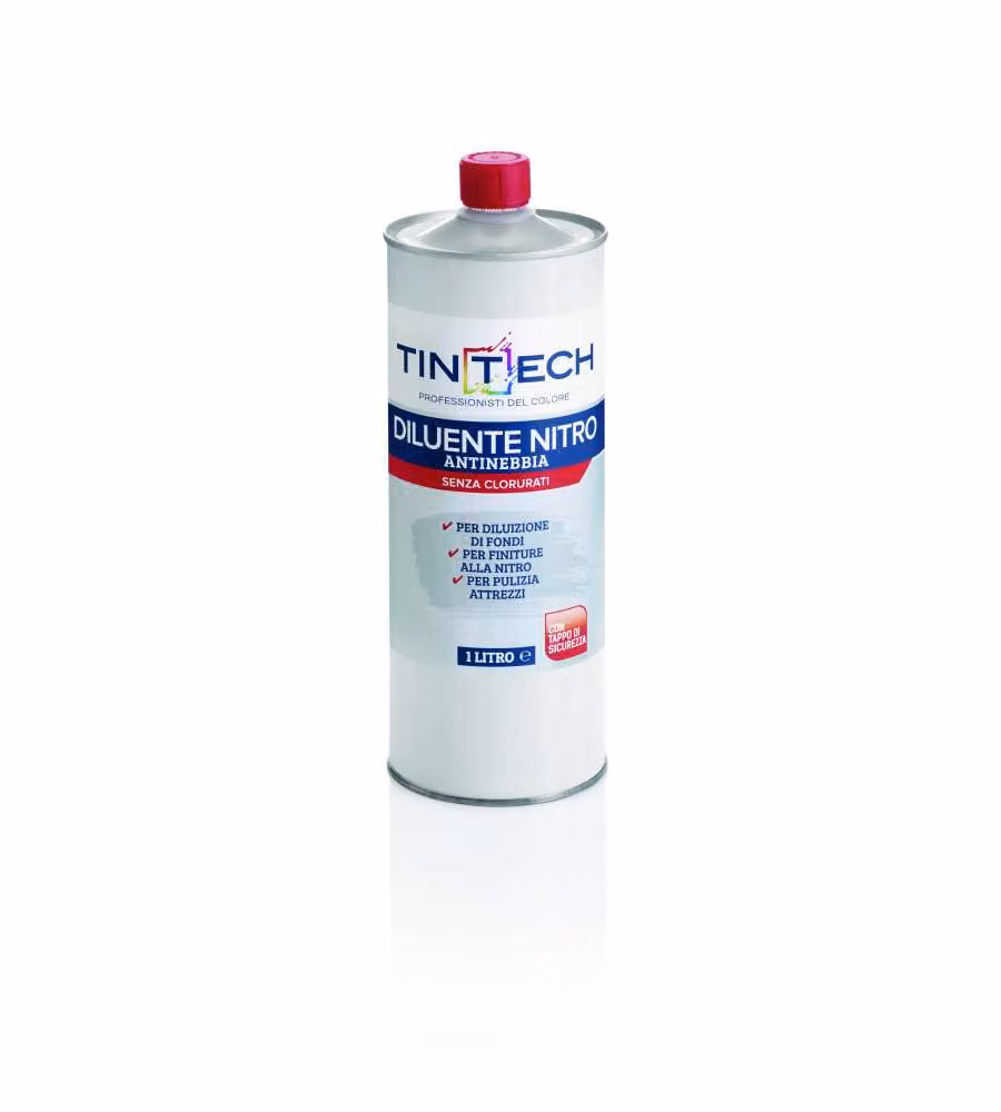Tintech Diluente Nitro 1 l - Diluente antinebbia senza clorurati