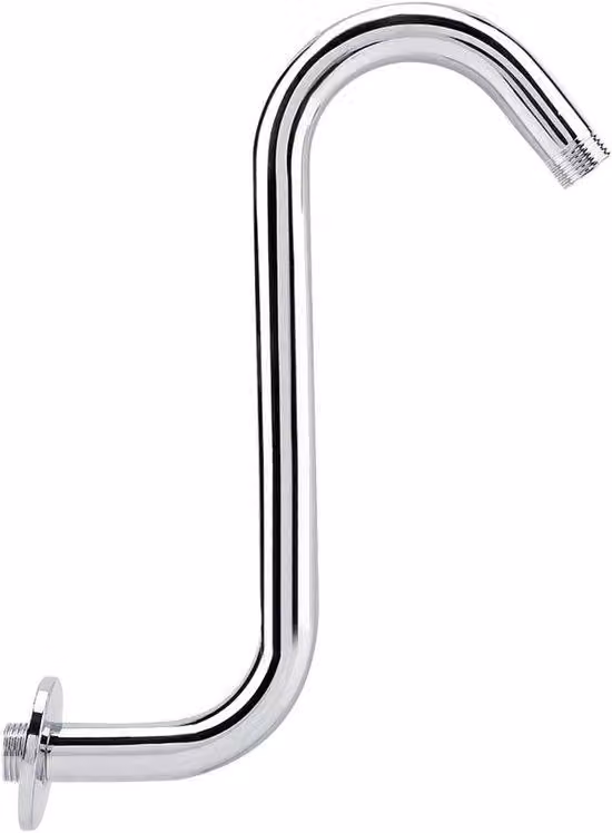 Rubinetto per soffione doccia con braccio flessibile a forma di S - Resistente, in acciaio inossidabile 201, per soffioni fissi - Accessori per il bagno