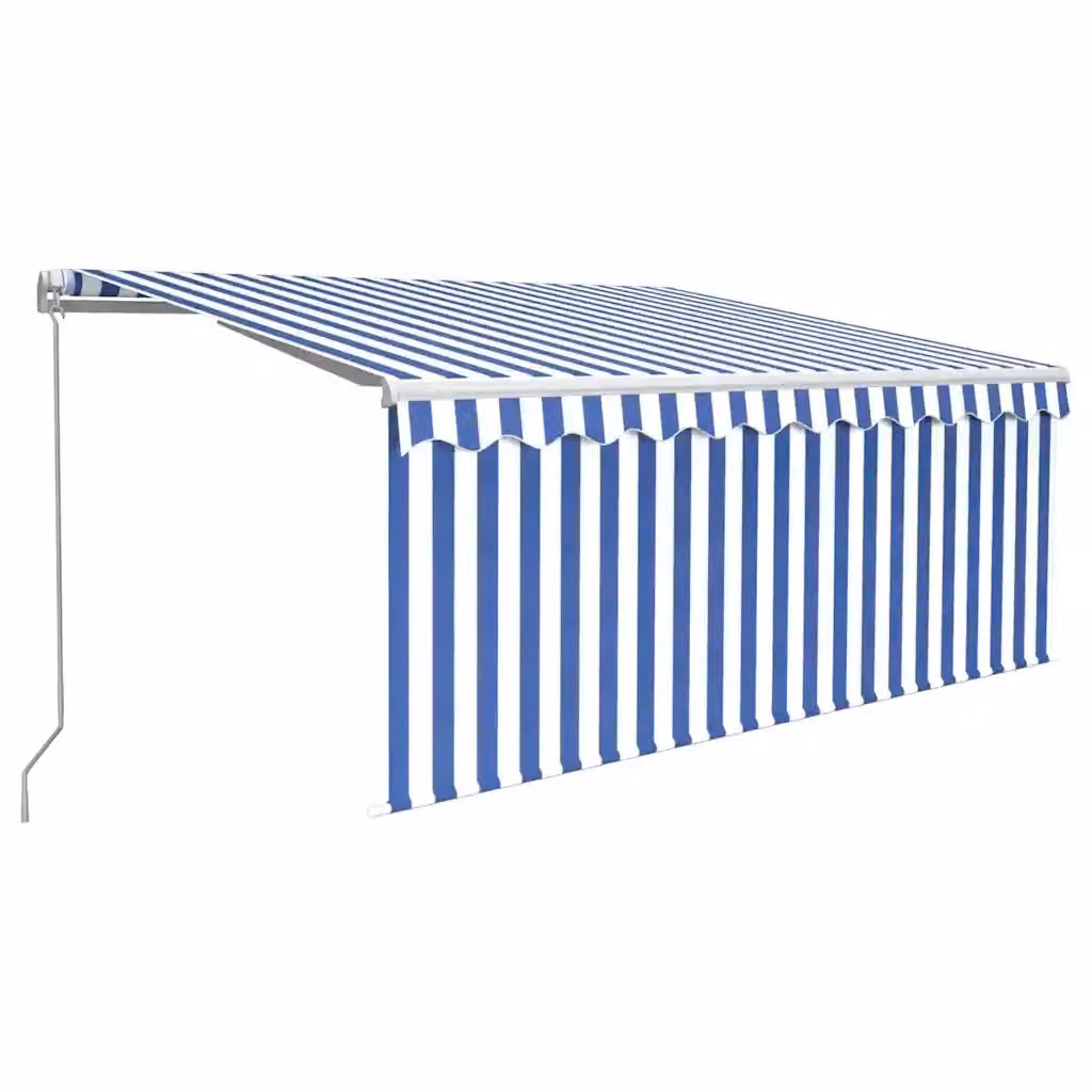 Tenda da sole retrattile manuale Videx in alluminio e poliestere Blu e Bianco L: 300 cm, H: 250 cm – 2