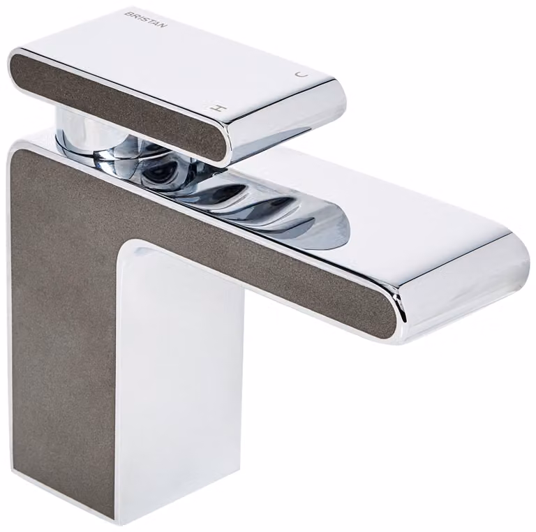 Rubinetto Bristan MPIV 1hbf GG Metallix Pivot, monocomando, per lavabo, finitura grafite Glisten, cromo/grafite