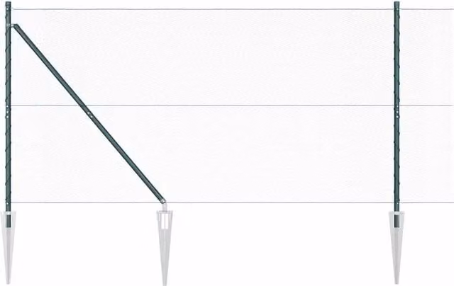 Palo per recinzione tondo in acciaio verde DESIGN IN H: 120 cm, L: 27 cm, P: 3,2 cm