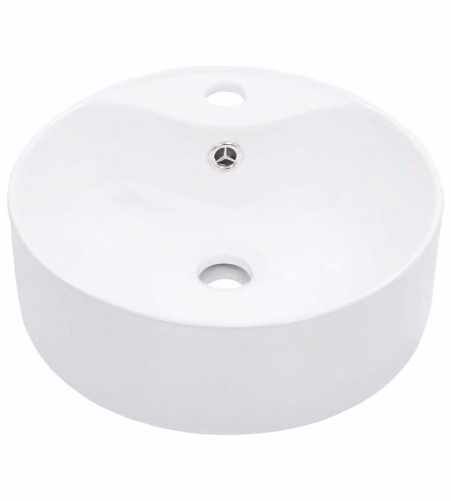 Lavandino con Troppopieno 36x13 cm in Ceramica Bianco