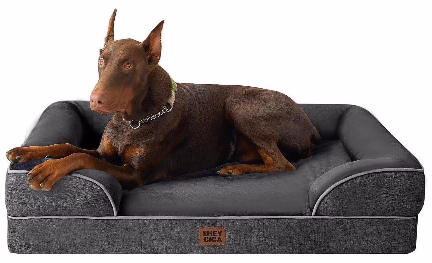 Cuccia ortopedica per cani, taglia grande, 122x89 cm, colore grigio scuro
