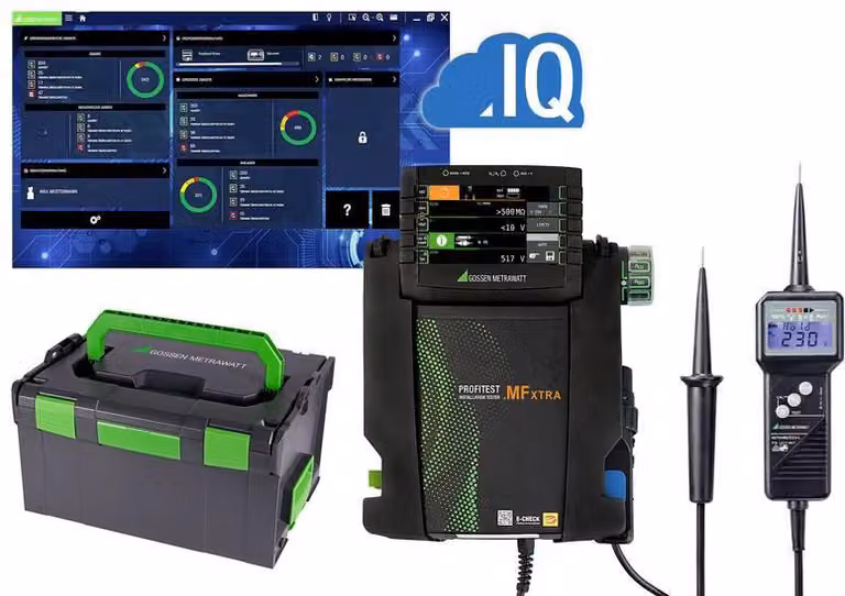 Gossen Metrawatt PROFiTEST MF XTRA 0105 set di strumenti di prova VDE, set di tester di installazione calibrati (laboratorio accreditato DAkkS) standard VDE 0100, 0100-600, 0105 (M537H)