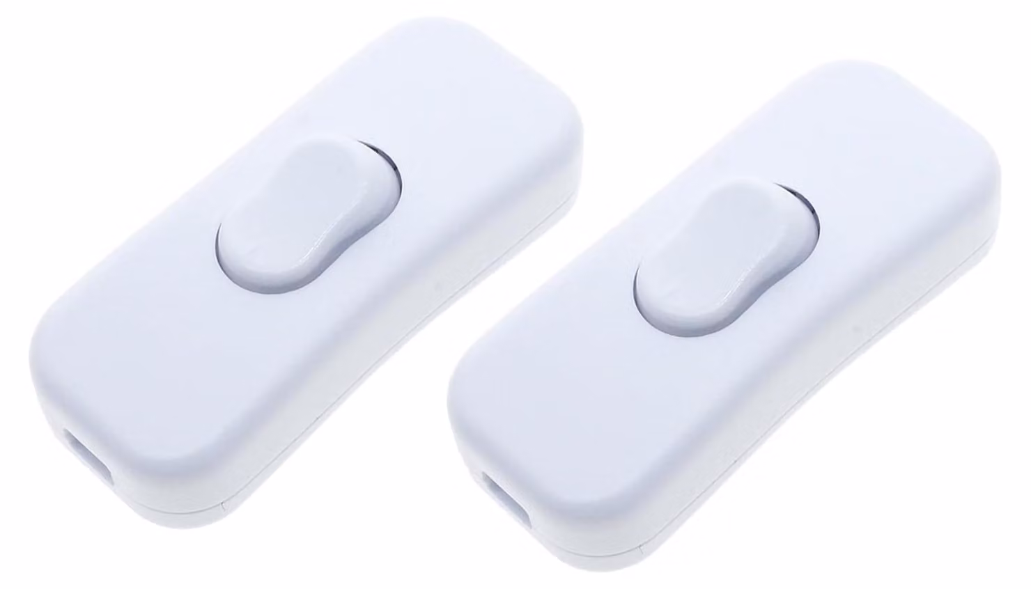 Interruttori a pulsante da parete, 230 V, 2 pezzi, colore bianco, 100 W, 2 A, 250 V