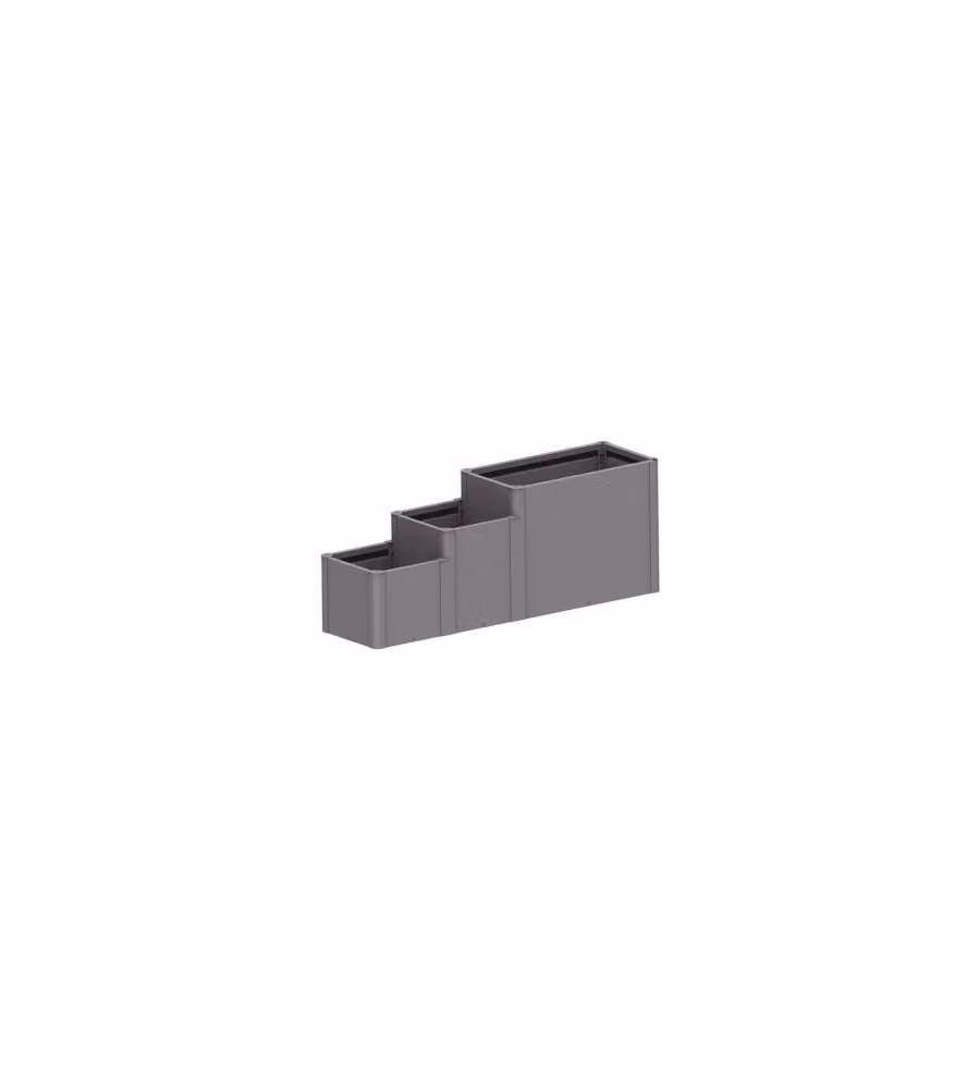 Fioriera DaVinci Modulare Grigio Quarzo Metallizzato 201x53x77 cm