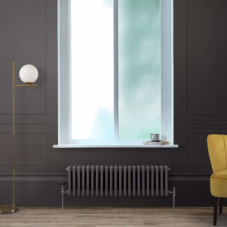 Radiatore Orizzontale a Colonne (3 Colonne) 300mm x 1010mm - Grigio (Carbon Grigio) - Regent
