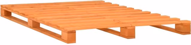 Letto matrimoniale in legno massello di pino marrone con doghe in legno L/P: 140 x 200 cm – 1