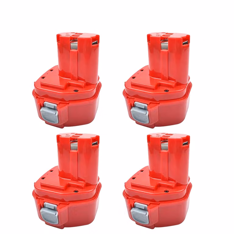 Batteria di ricambio per utensili Makita 12V, capacità 4,0Ah, tecnologia Ni-Cd, confezione da 4 batterie da 4,0Ah