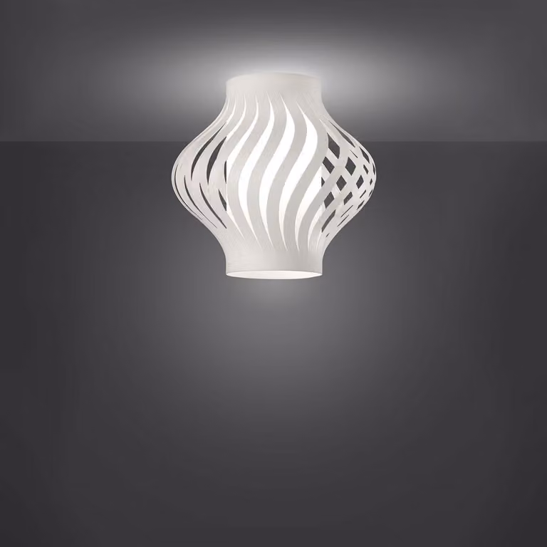 Plafoniera Moderna Helios Polilux ® Bianco 1 Luce E27