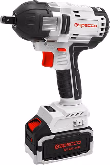 Avvitatore ad impulsi a batteria 20V Alfred Dorlatti con 500Nm, attacco 1/2", 2 batterie e caricatore