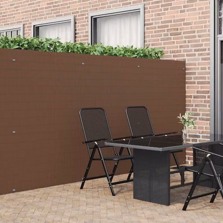 Maison Exclusive - Recinzione da giardino bifacciale marrone 1,8x3 m PVC