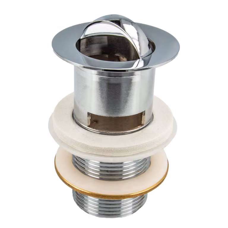 tecuro twist lock - valvola di scarico 1 1/4 di pollice, per lavabi con troppopieno, MS cromato