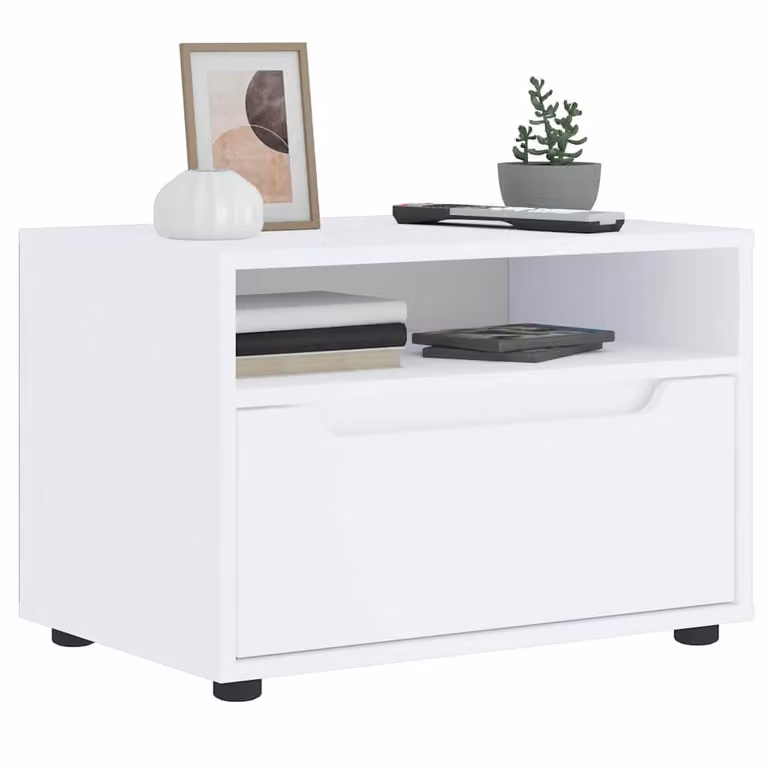 Mobile TV VISNES vidaXL Bianco in Legno Multistrato L/P/H: 60 x 40 x 38 cm