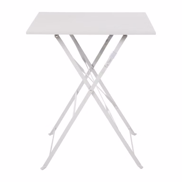 Tavolo pieghevole quadrato da giardino Bolero, grigio acciaio, 60 cm