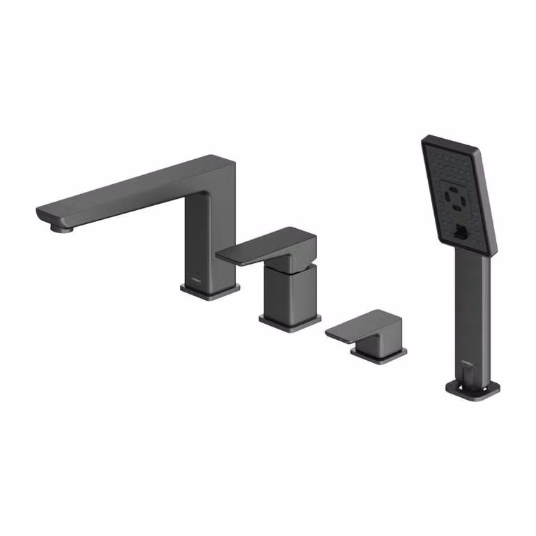 Omnires PARMA PM7432GR Miscelatore per vasca a 4 fori, grafite