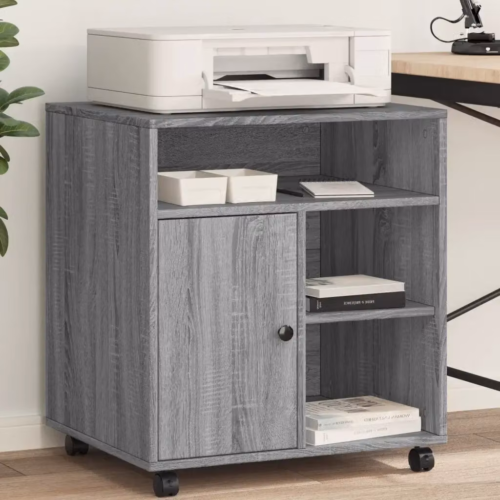 Supporto per Stampante con Ruote Grigio Sonoma L: 60 cm, P: 50 cm, H: 67 cm CFW1511721 – 2