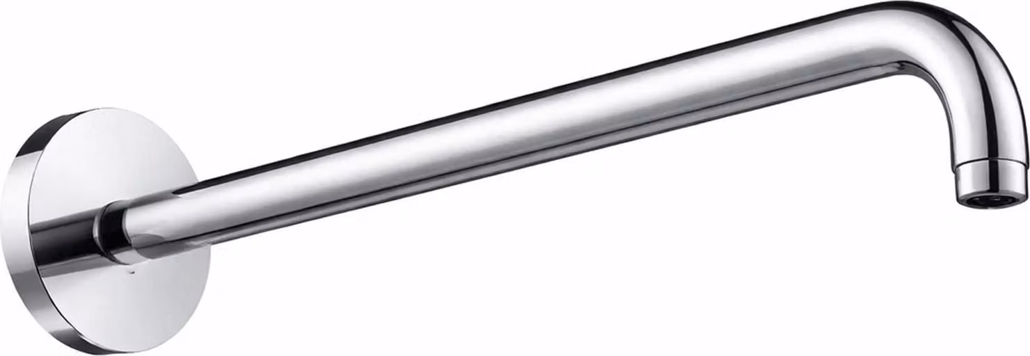 Braccio doccia hansgrohe DN15, sporgenza 389 mm a 90 gradi, cromato, senza snodo sferico, 1 pezzo.