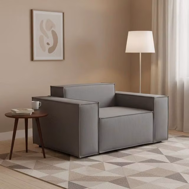 Poltrona relax Leonia Talamo Italia in tessuto grigio, L: 140 cm, P: 95 cm, H: 70 cm