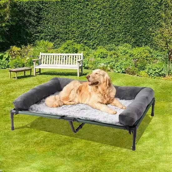 Letto per cani ItsIn XL impermeabile in microfibra grigio e nero L: 110 cm, P: 80 cm, H: 28 cm