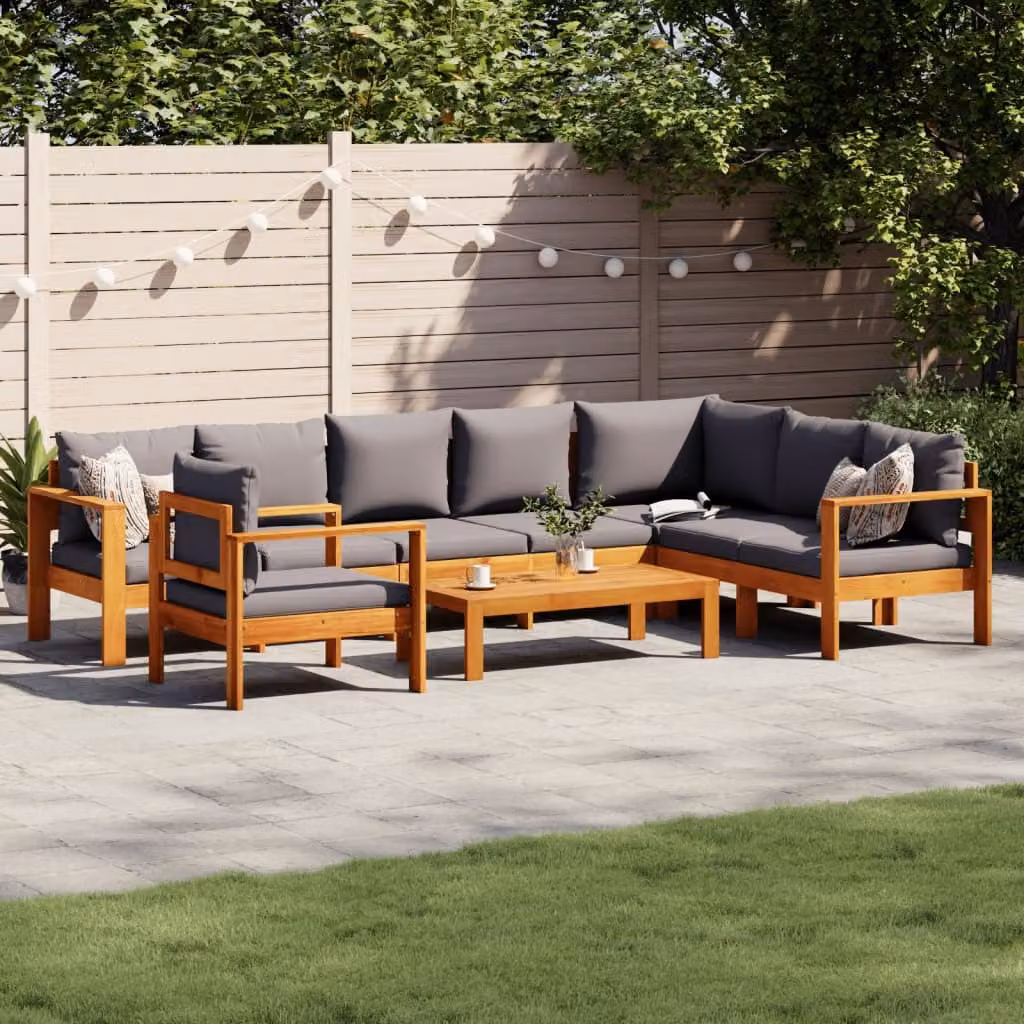 Maison Exclusive - Set Divano da Giardino 6 pz con Cuscini in Massello di Acacia
