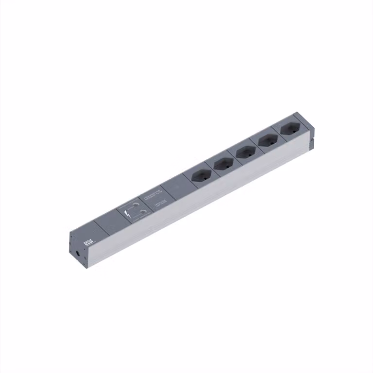 Bachmann IT PDU Basic - Cavo di prolunga (montabile su rack) - AC 230 V - Prese di uscita: 5 - 1U - 48,3