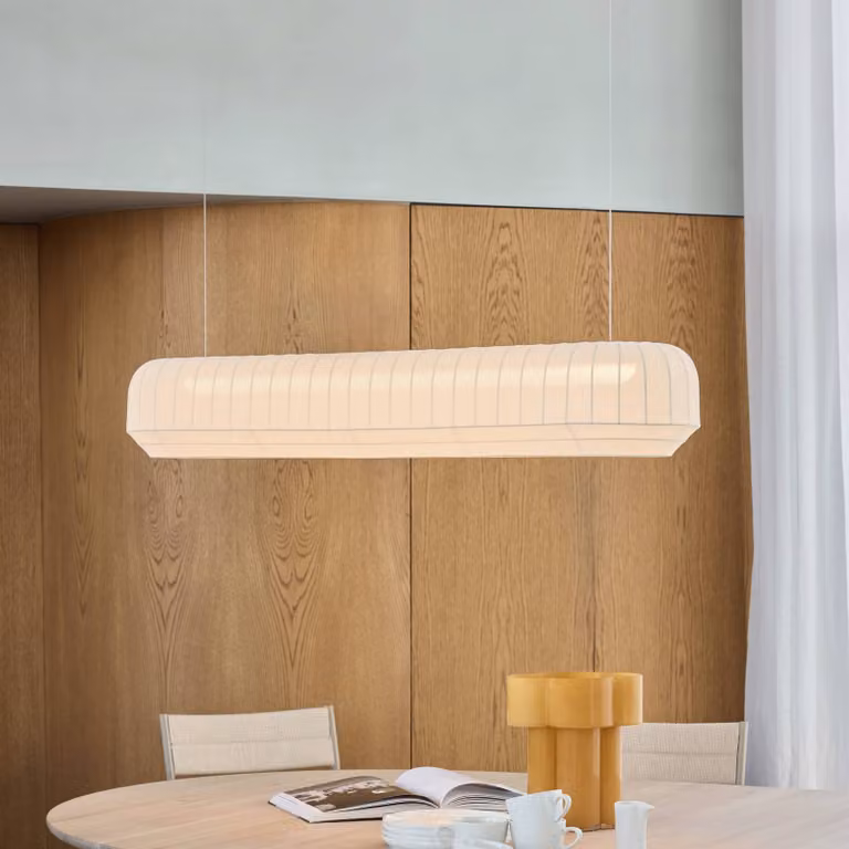 Northern Lampada a sospensione Tradition linear, dimmerabile, Bianco / Opale, Soggiorno / Sala da pranzo, Design, Lampada a sospensione