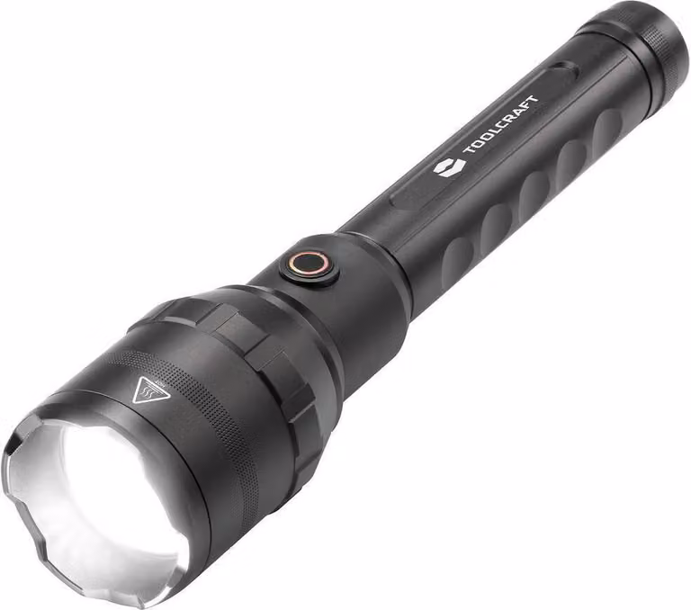 TOOLCRAFT TO-8578260: Torcia LED con interfaccia USB, alimentata a batteria, 10.000 lumen, 10 ore di autonomia, 730 grammi