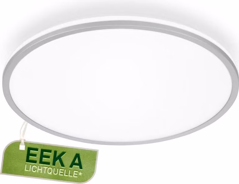 Briloner Lana A Lampada da soffitto a LED, CEE A Sorgente luminosa*, luce indiretta, luce bianca neutra, cromo opaco, Ø33 x 6 cm