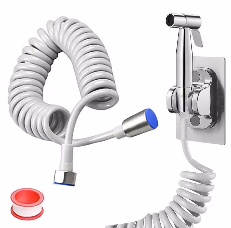 Doccia a mano con tubo in polietilene da 5 metri, ideale per bagno e cucina