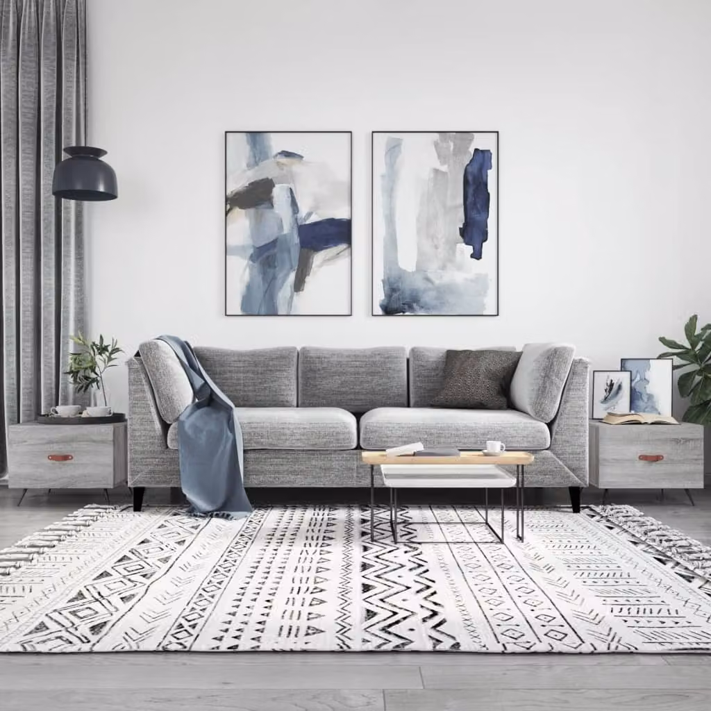 Maison Exclusive - Tavolini da salotto 2 pz. Grigio Sonoma 50x50x40 cm Materiale ligneo