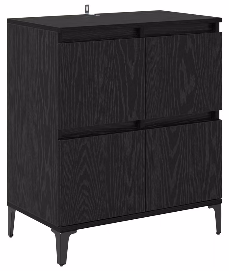 Credenza Rovere Nero 60 x 35 x 70 cm