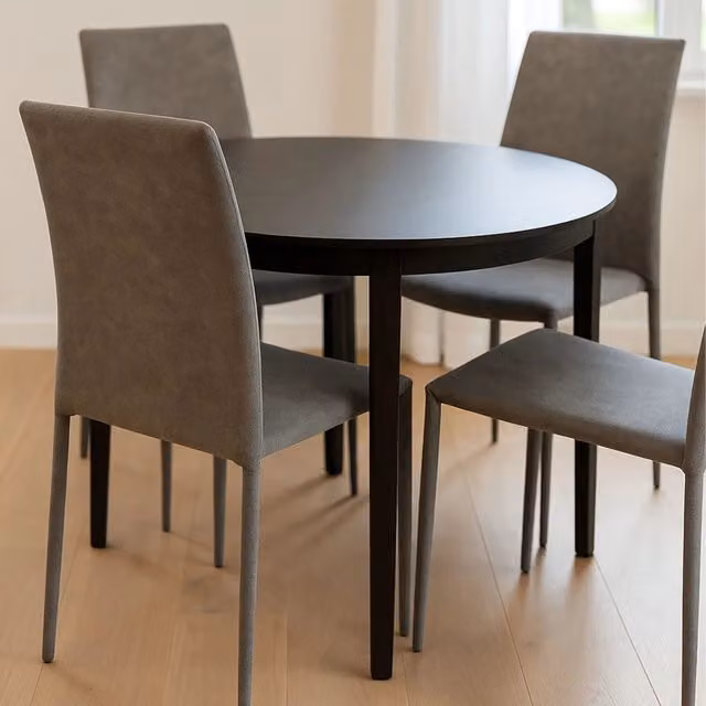SET 6 SEDIA FELTRA IMBOTTITA TESSUTO MOZART GRIGIO