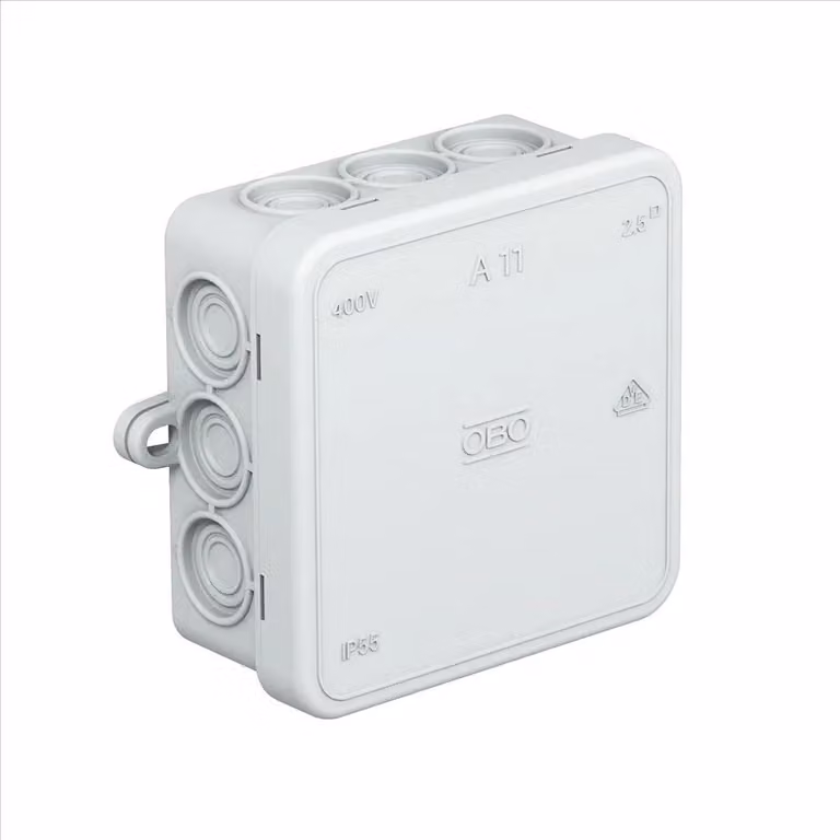 OBO Montaggio esterno - Scatola di giunzione a prova di umidità IP 54 85 x 85 x 40 mm
