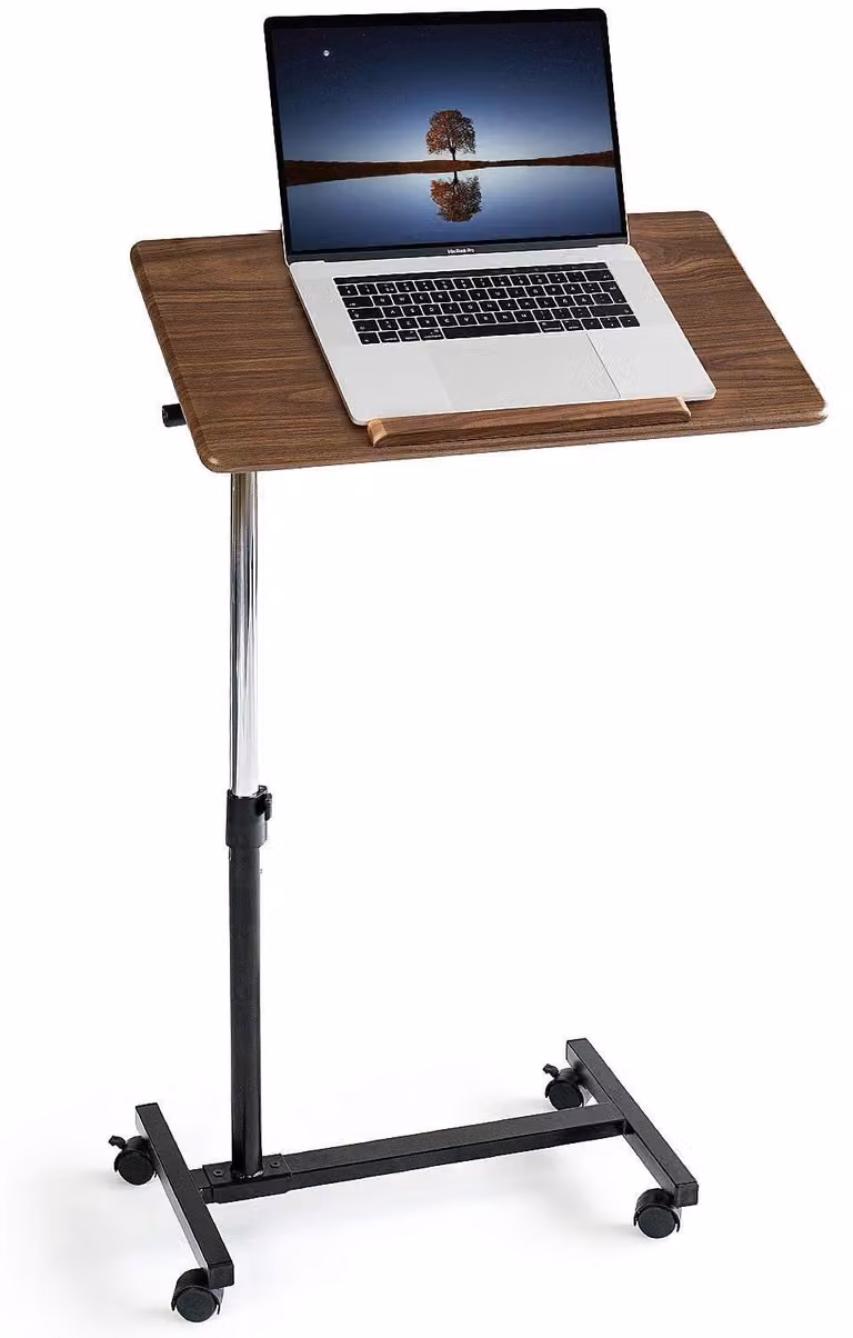 Tavolo portatile per laptop con ruote - Altezza regolabile da 71 a 96 cm