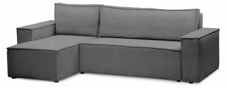 Divano a tre posti con funzione letto, modello Agi, finitura in zinco