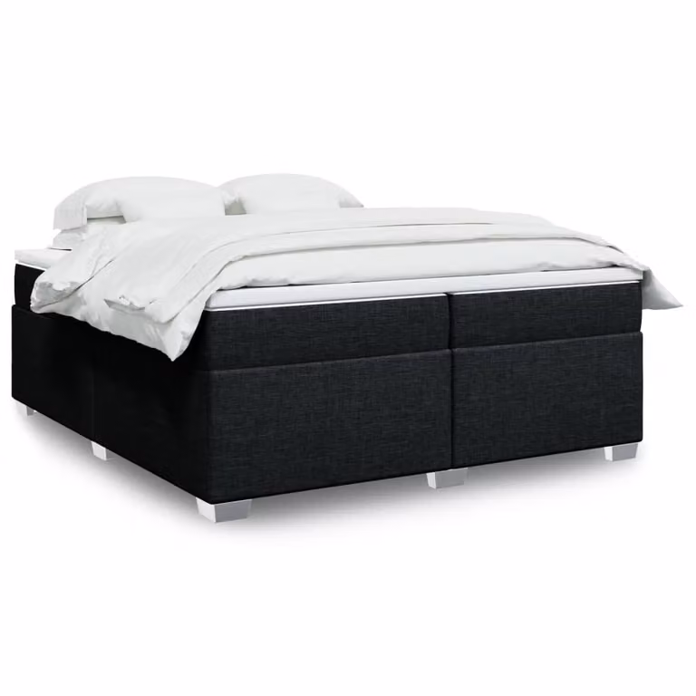 Maison Exclusive - Letto boxspring con materasso nero 200x200 cm Tessuto