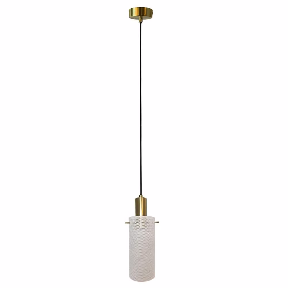 Lampada a sospensione Tirana, 1 attacco E27, bianca, modello LP-945/1P WH, marca Light Prestige
