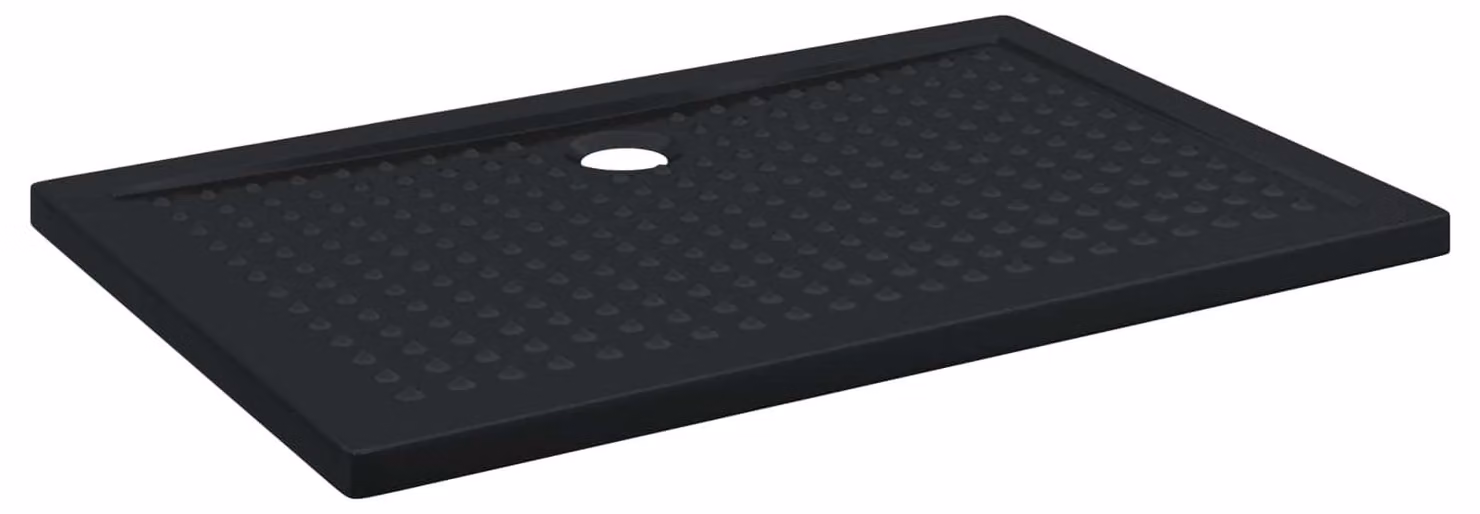 Vassoio base doccia con punti Nero 120 x 80 x 4 cm ABS