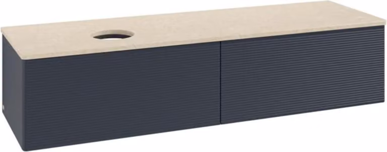 V&B Mobiletto con struttura frontale - illuminazione Antao 160x50cm, WBP-colore botti., md bl. m Lac
