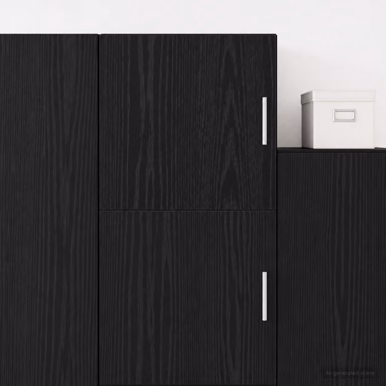 Armadietto a muro vidaXL in rovere nero con ante a battente L: 40 cm, P: 40 cm, H: 42,5 cm