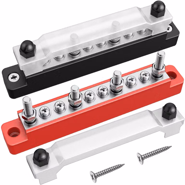 Blocco di distribuzione per barre collettrici da 12V, 150A, divisore di corrente, confezione da 2 pezzi